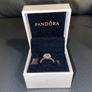 Pandora Round Sparkle Halo Ring